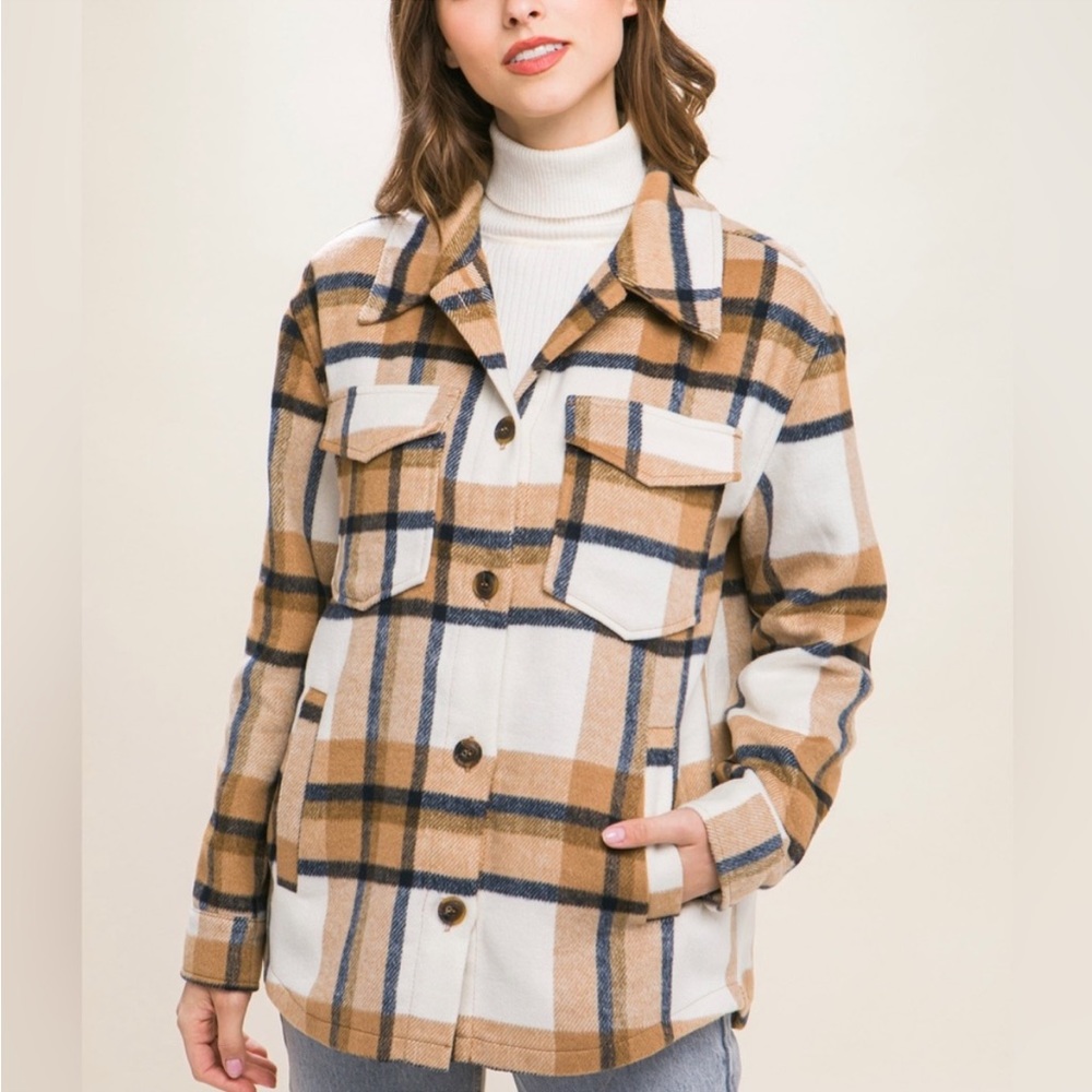 NEW — Birdie Plaid Shacket